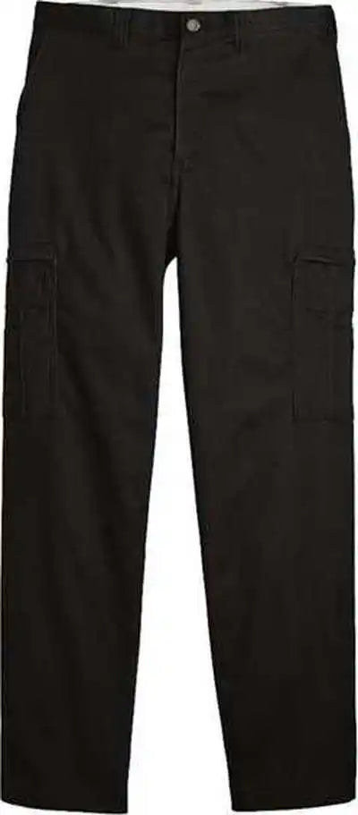 Dickies Lp39ext Industrial Cotton Cargo Pants - Extended Sizes - Black - 37 Unhemmed