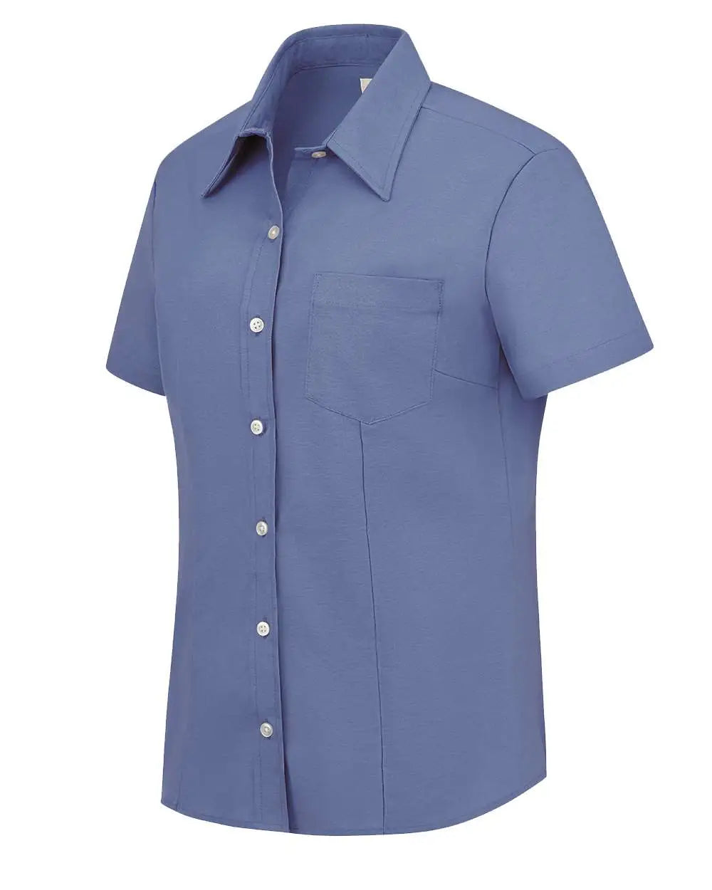 Dickies S254 Women’s Short Sleeve Stretch Oxford Shirt - French Blue