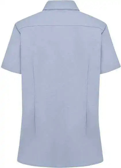 Dickies S254 Women’s Short Sleeve Stretch Oxford Shirt Light Blue