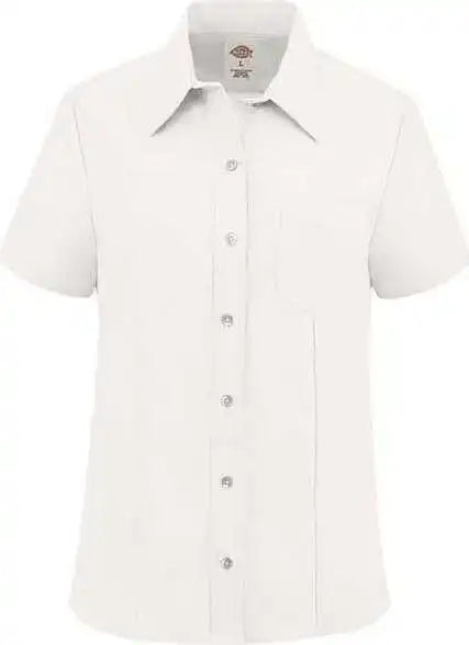Dickies S254 Women’s Short Sleeve Stretch Oxford Shirt - White