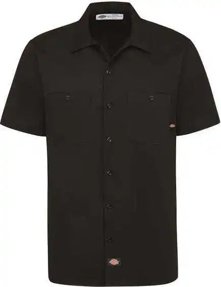 Dickies S307 Industrial Short Sleeve Cotton Work Shirt - Black