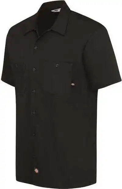 Dickies S307 Industrial Short Sleeve Cotton Work Shirt - Black