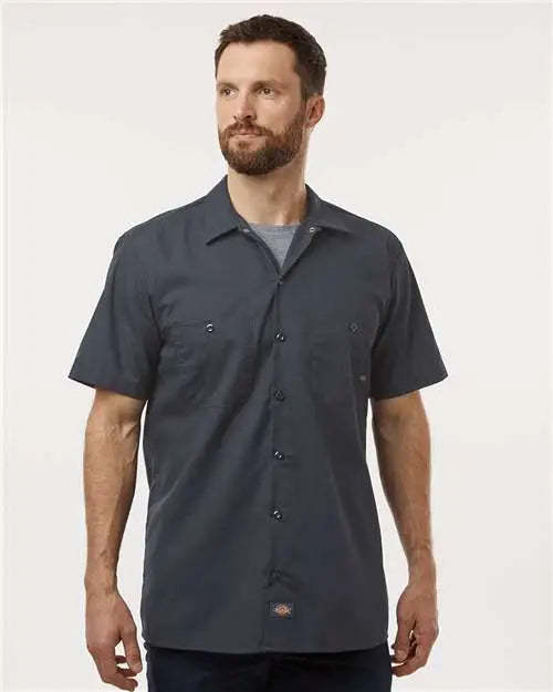 Dickies S535 Industrial Short Sleeve Work Shirt - Dark Charcoal