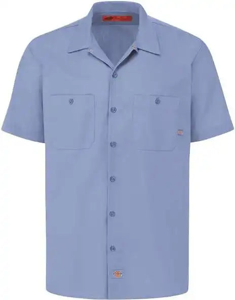 Dickies S535 Industrial Short Sleeve Work Shirt Light Blue