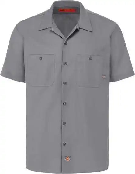 Dickies S535l Industrial Short Sleeve Work Shirt Long Sizes Graphite Gray