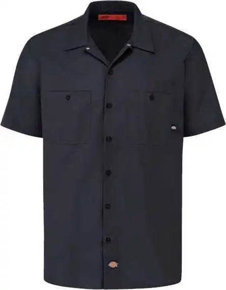 Dickies S535l Industrial Short Sleeve Work Shirt Long Sizes Black
