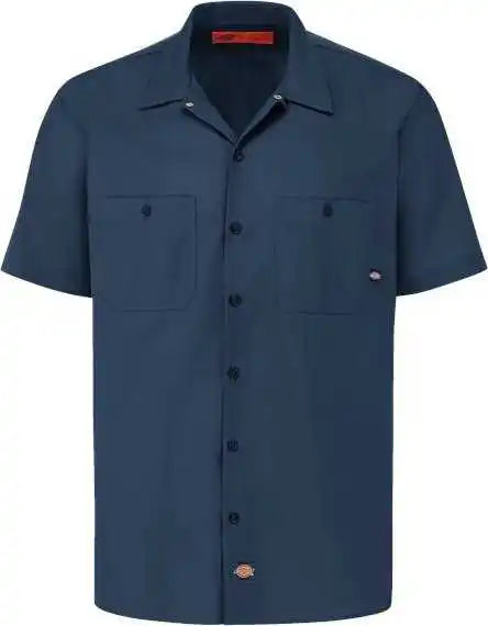 Dickies S535l Industrial Short Sleeve Work Shirt Long Sizes Dark Navy