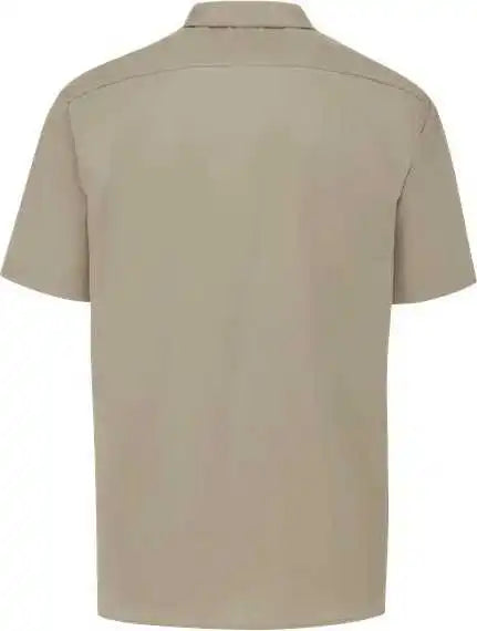 Dickies S535l Industrial Short Sleeve Work Shirt - Long Sizes - Desert Sand