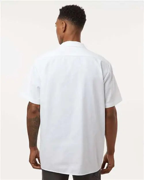 Dickies S535t Industrial Short Sleeve Work Shirt - Tall Sizes - White