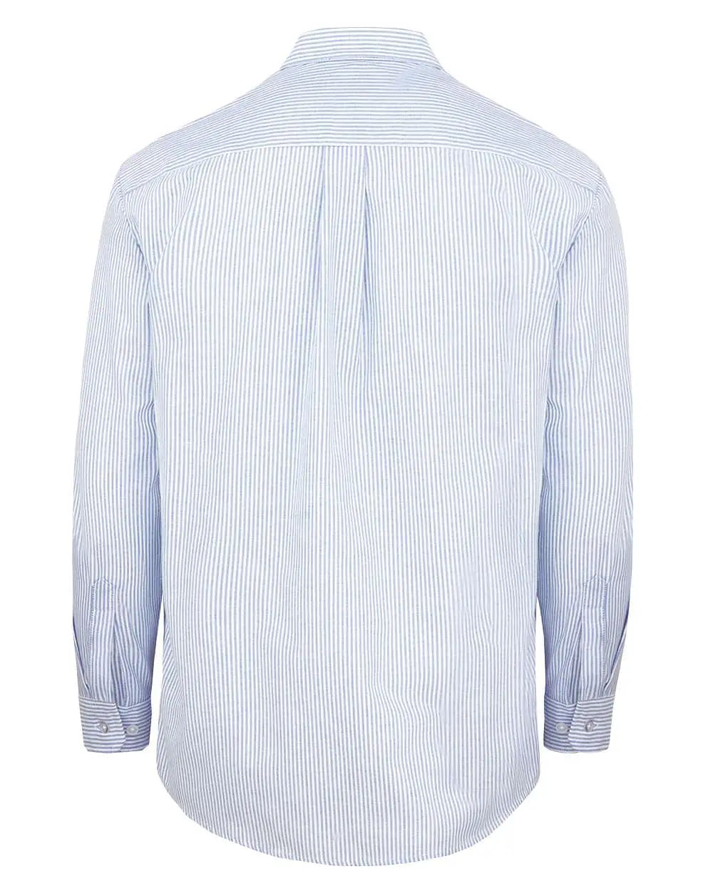 Dickies Sss36 Long Sleeve Oxford Shirt - Blue White Stripe