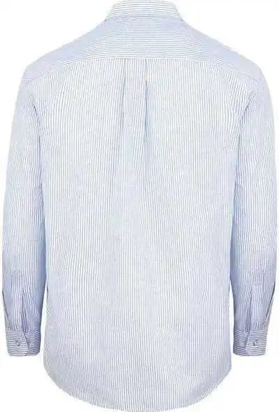 Dickies Sss36l Long Sleeve Oxford Shirt - Sizes - Blue White Stripe