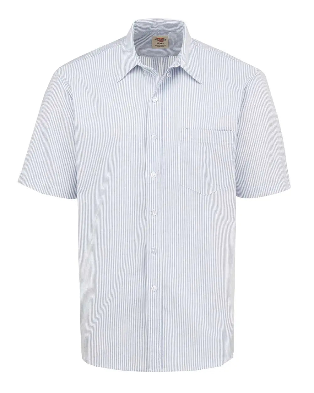 Dickies Sss46 Short Sleeve Oxford Shirt - Blue White Stripe