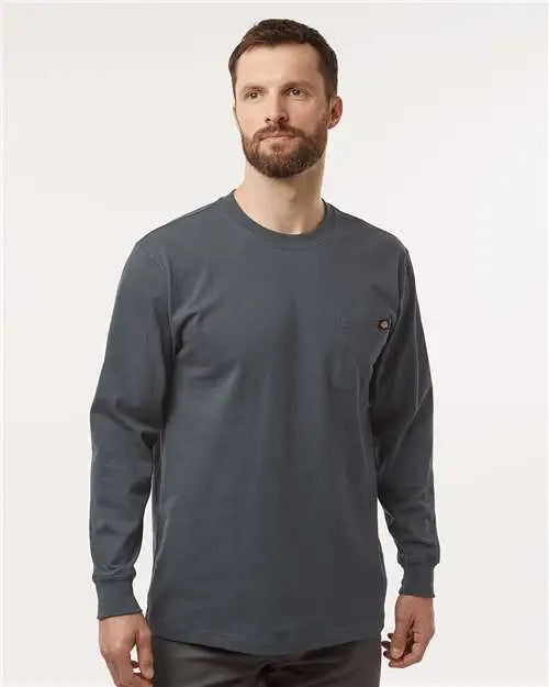 Dickies Wl50 Traditional Heavyweight Long Sleeve T-shirt - Charcoal