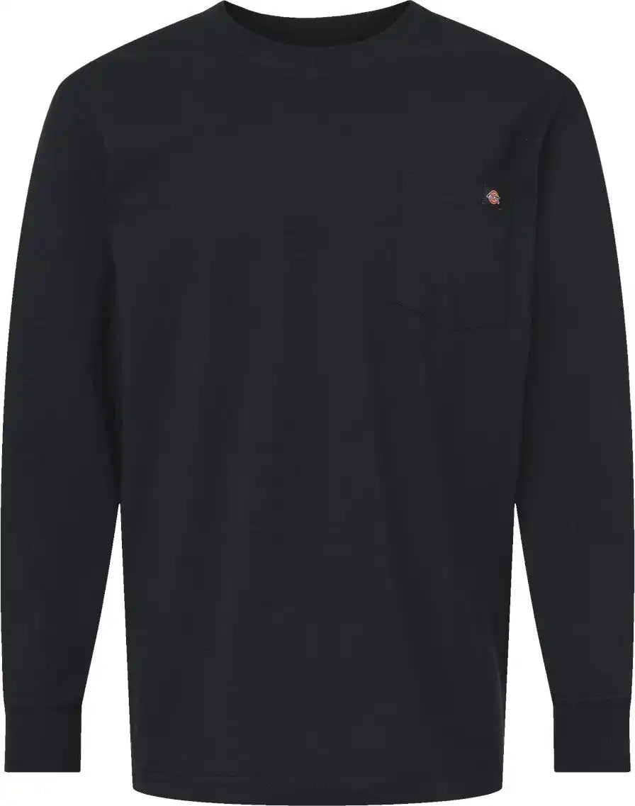 Dickies Wl50t Traditional Heavyweight Long Sleeve T-shirt - Tall Sizes - Black - Lt