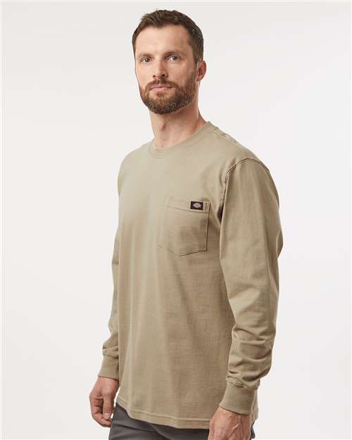 Dickies Wl50t Traditional Heavyweight Long Sleeve T-shirt - Tall Sizes - Desert Sand