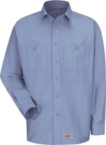 Dickies Ws10 Long Sleeve Work Shirt - Light Blue