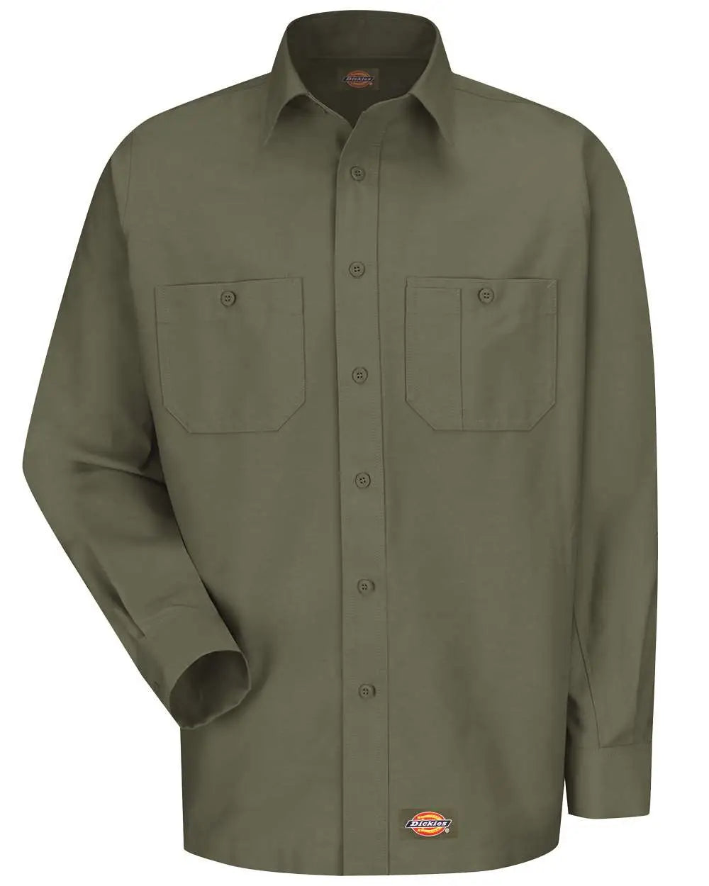 Dickies Ws10 Long Sleeve Work Shirt - Olive Green