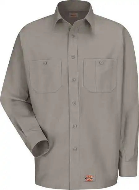 Dickies Ws10 Long Sleeve Work Shirt Silver Gray