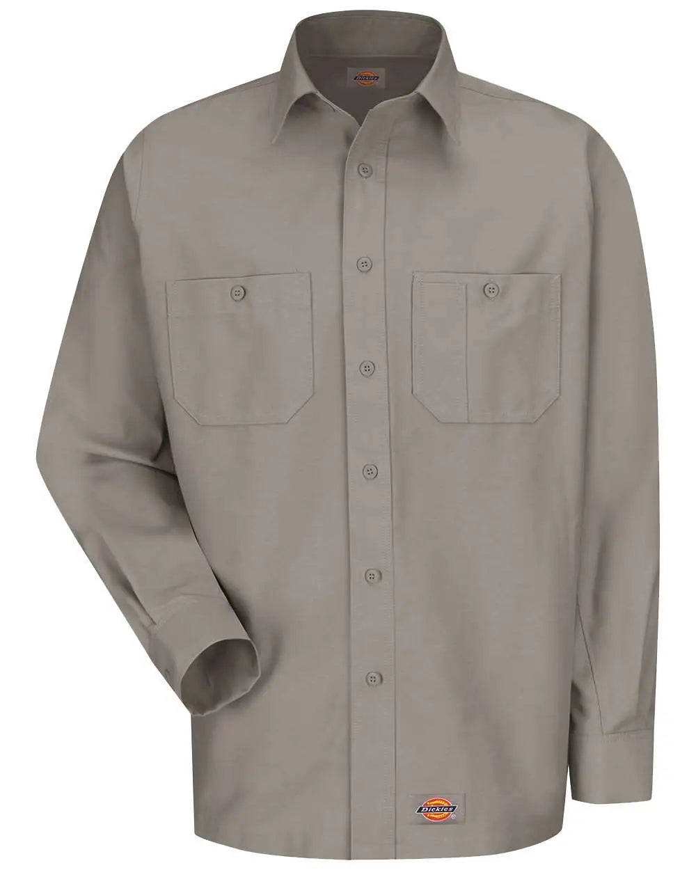 Dickies Ws10 Long Sleeve Work Shirt - Silver Grey