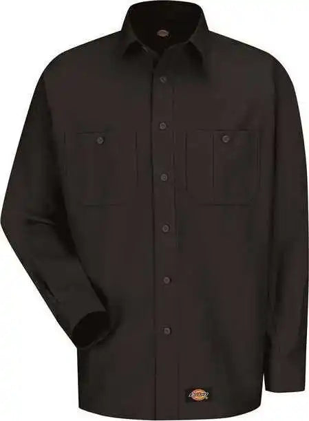Dickies Ws10t Long Sleeve Work Shirt Tall Sizes - Black