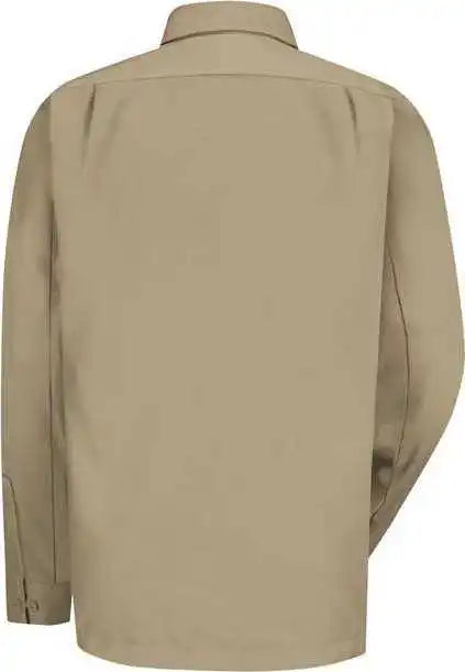 Dickies Ws10t Long Sleeve Work Shirt Tall Sizes - Khaki