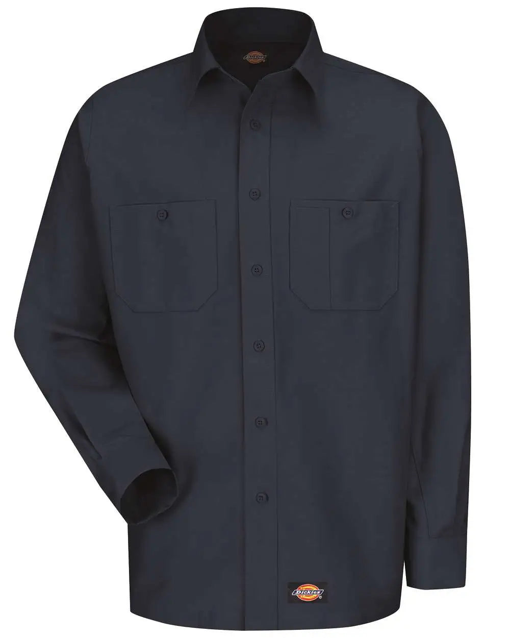 Dickies Ws10t Long Sleeve Work Shirt - Tall Sizes - Navy