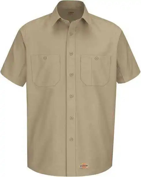 Dickies Ws20t Short Sleeve Work Shirt Tall Sizes - Khaki