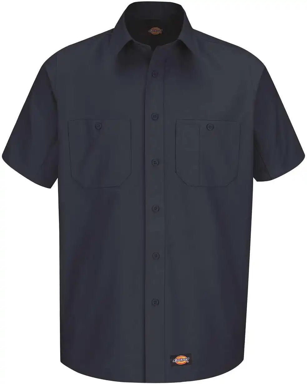 Dickies Ws20t Short Sleeve Work Shirt - Tall Sizes - Navy - Lt