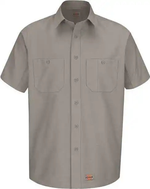 Dickies Ws20t Short Sleeve Work Shirt Tall Sizes - Silver