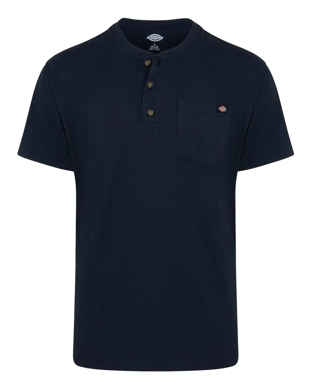 Dickies Ws51 Heavyweight Traditional Short Sleeve Henley - Dark Navy