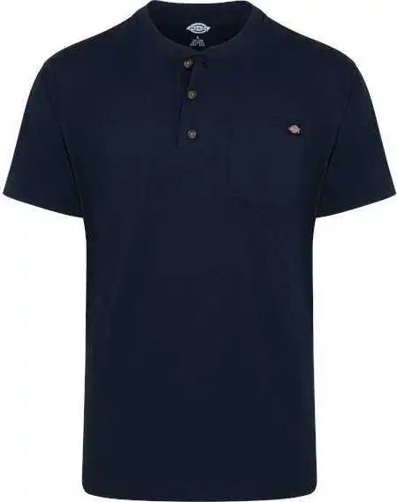Dickies Ws51 Heavyweight Traditional Short Sleeve Henley - Dark Navy