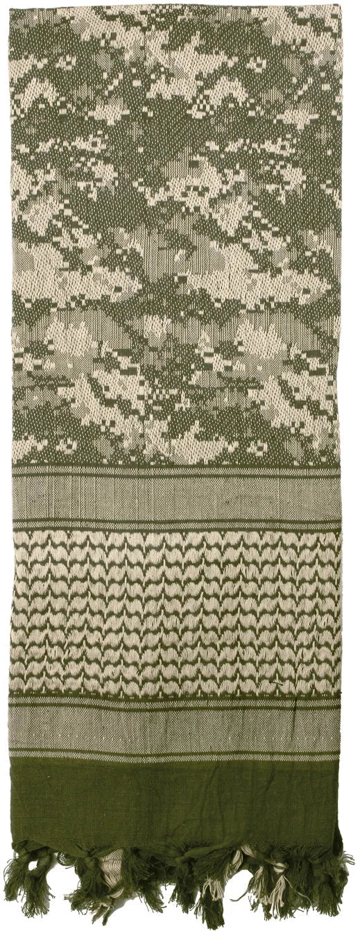 Digital Camo Shemagh Tactical Desert Keffiyeh Scarf - Acu