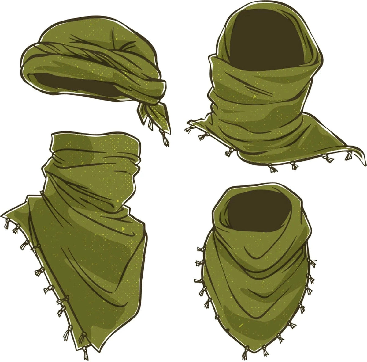 Digital Camo Shemagh Tactical Desert Keffiyeh Scarf