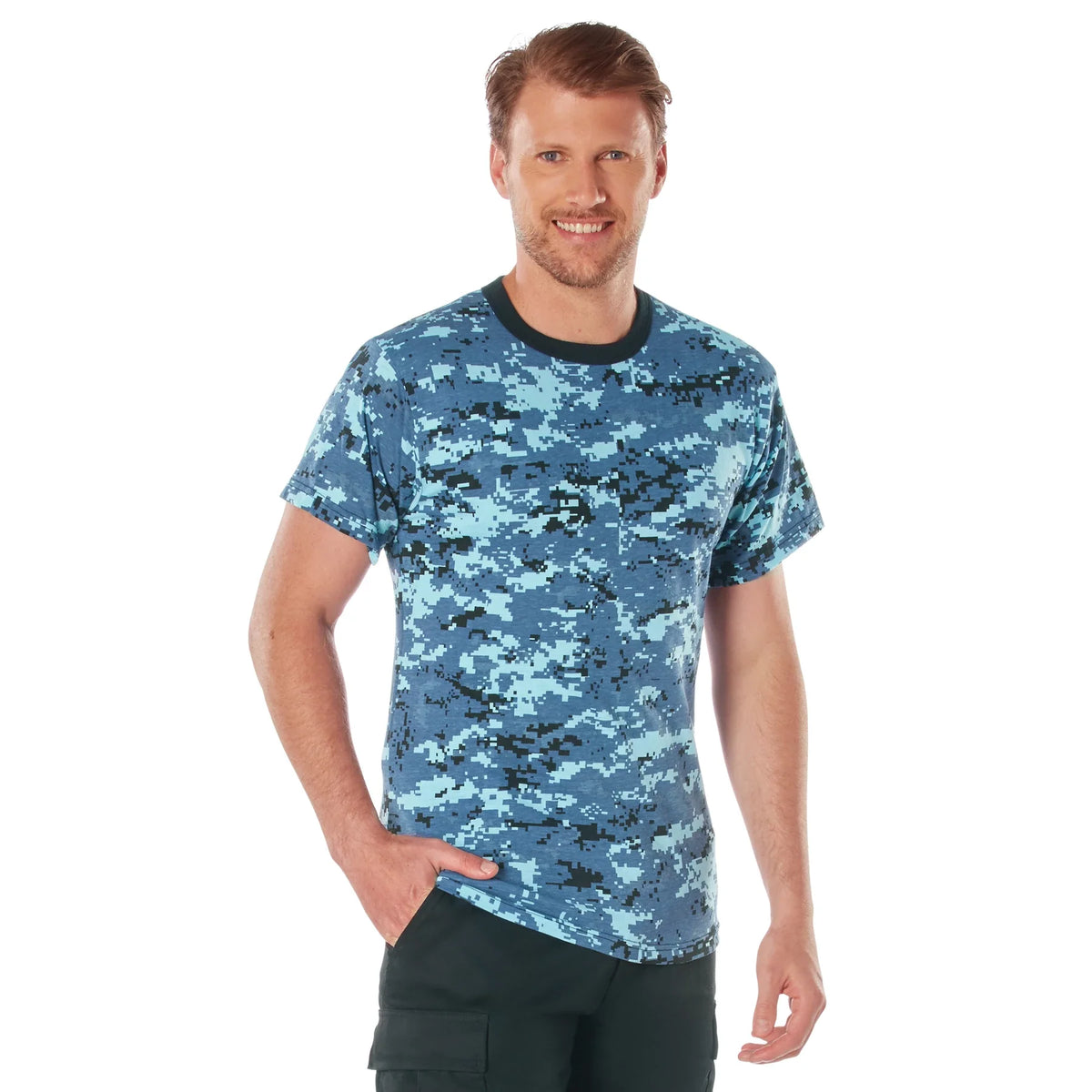 Digital Camo T-shirt - Sky Blue / s
