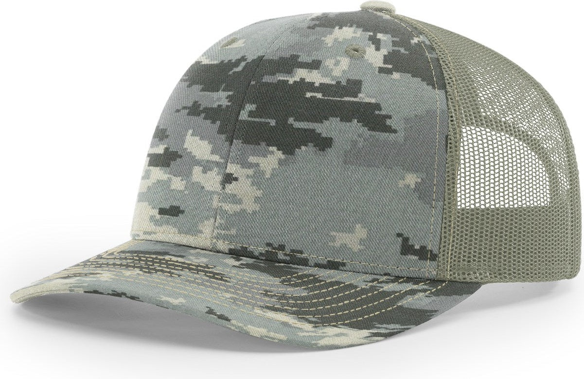 Digital Camo/Light Green Printed Trucker