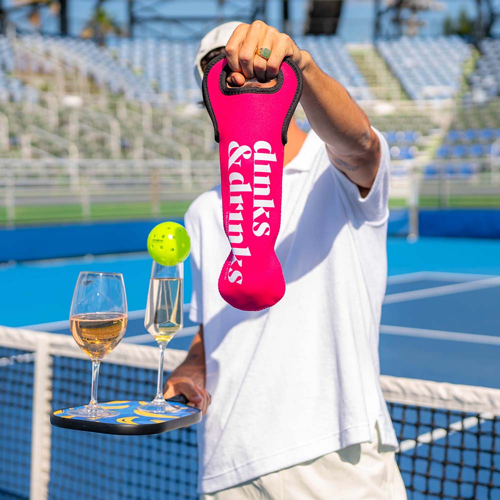 Dinks ?N Drinks Sleeve of Pickleballs - Pink: &