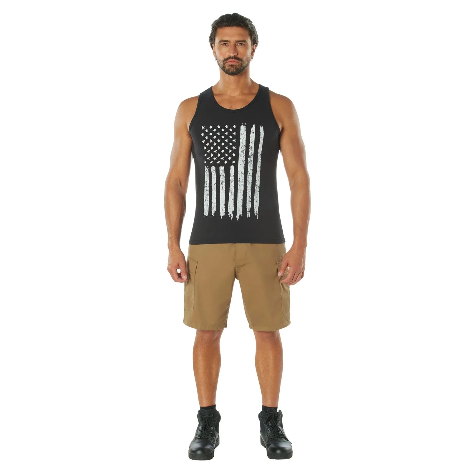 Distressed U.s. Flag Tank Top - m