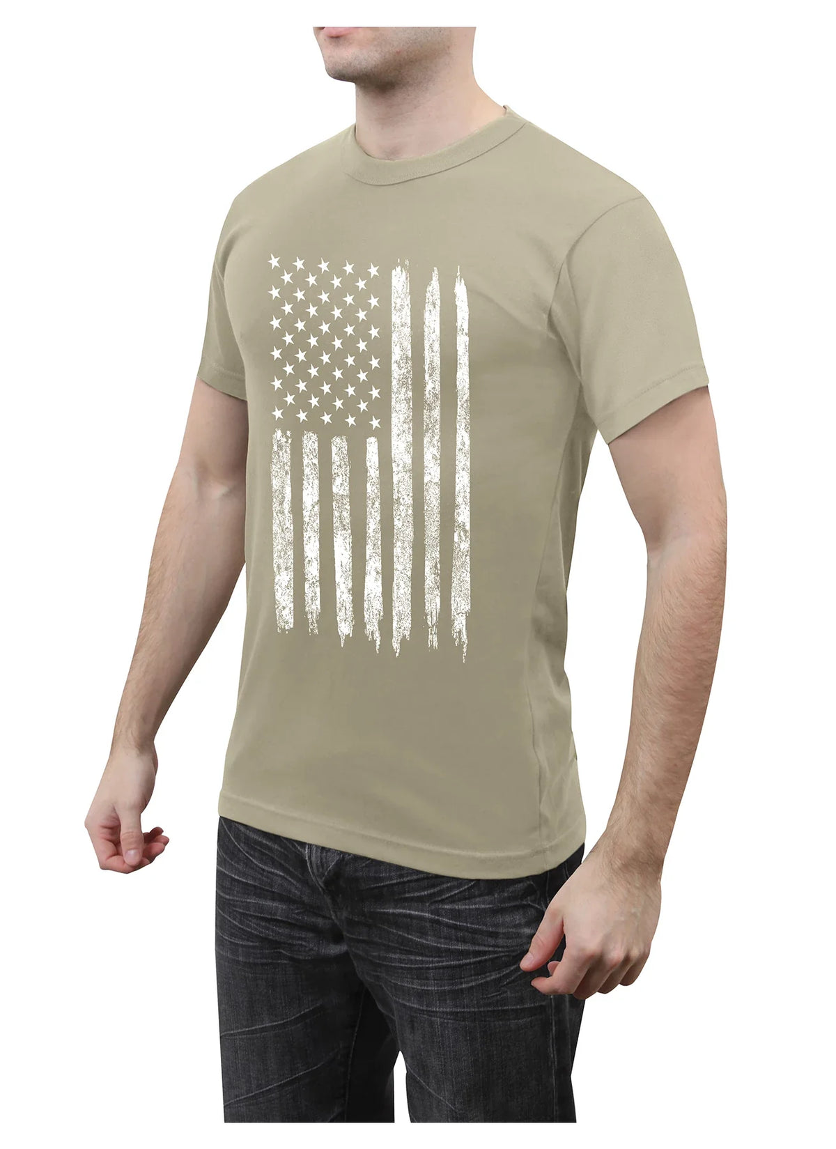 Distressed us Flag Athletic Fit T-shirt