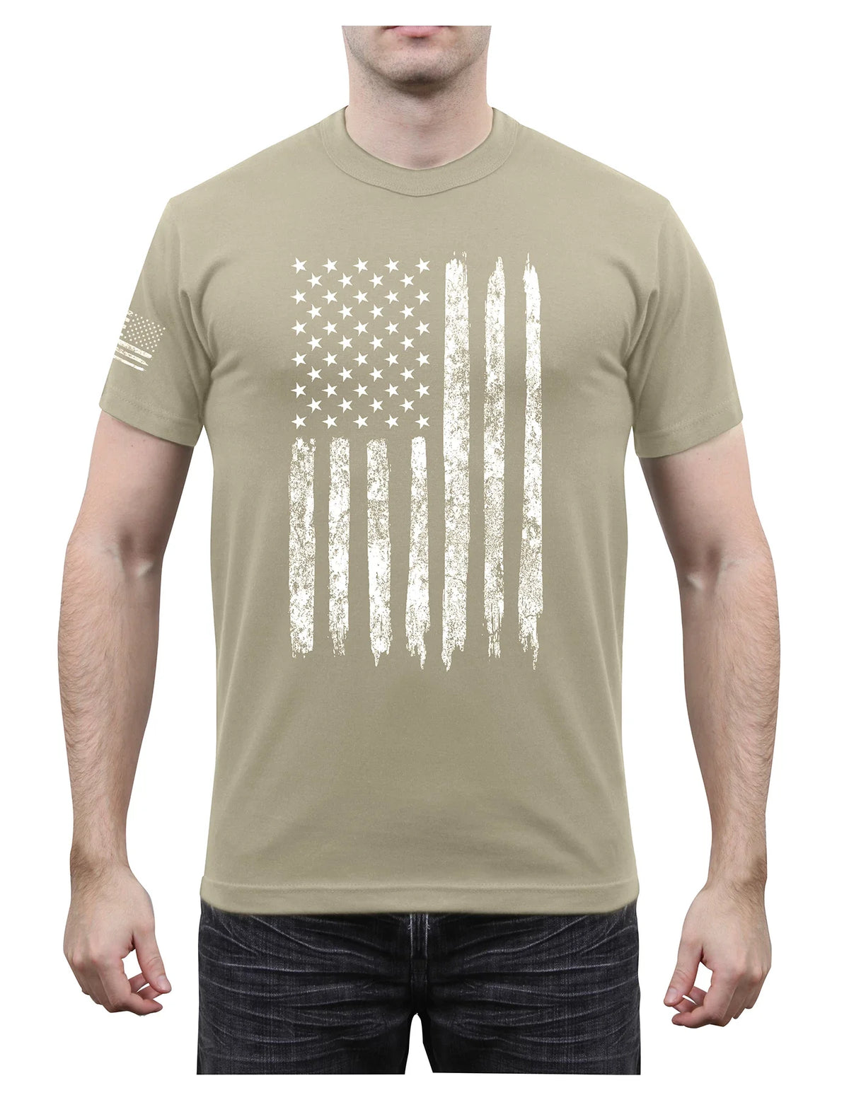 Distressed us Flag Athletic Fit T-shirt