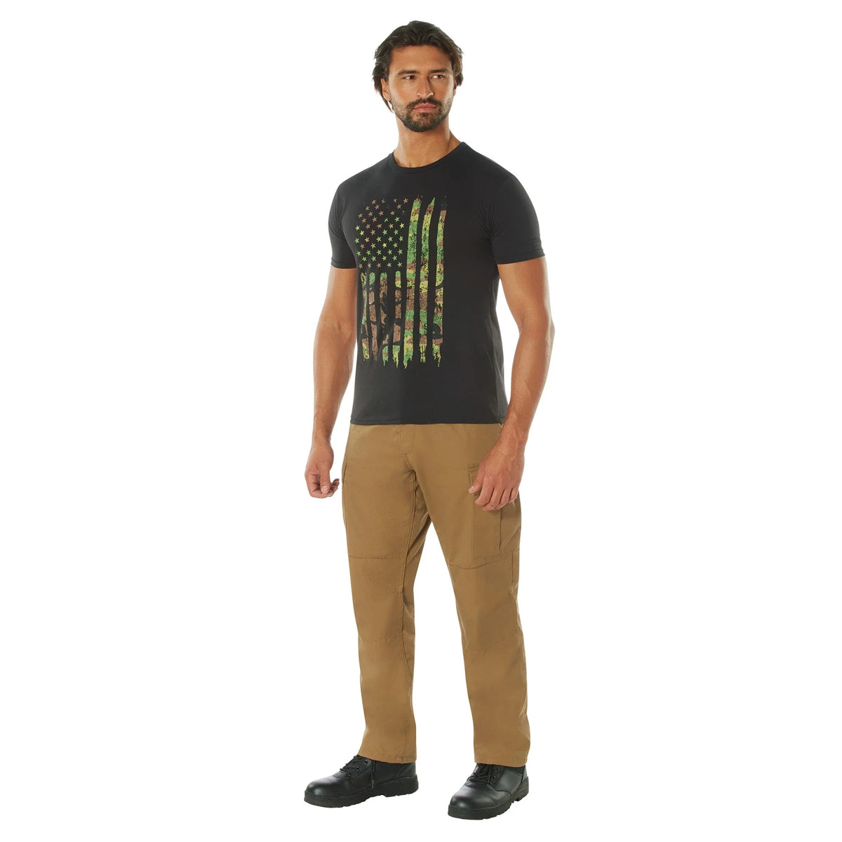 Distressed us Flag Athletic Fit T-shirt