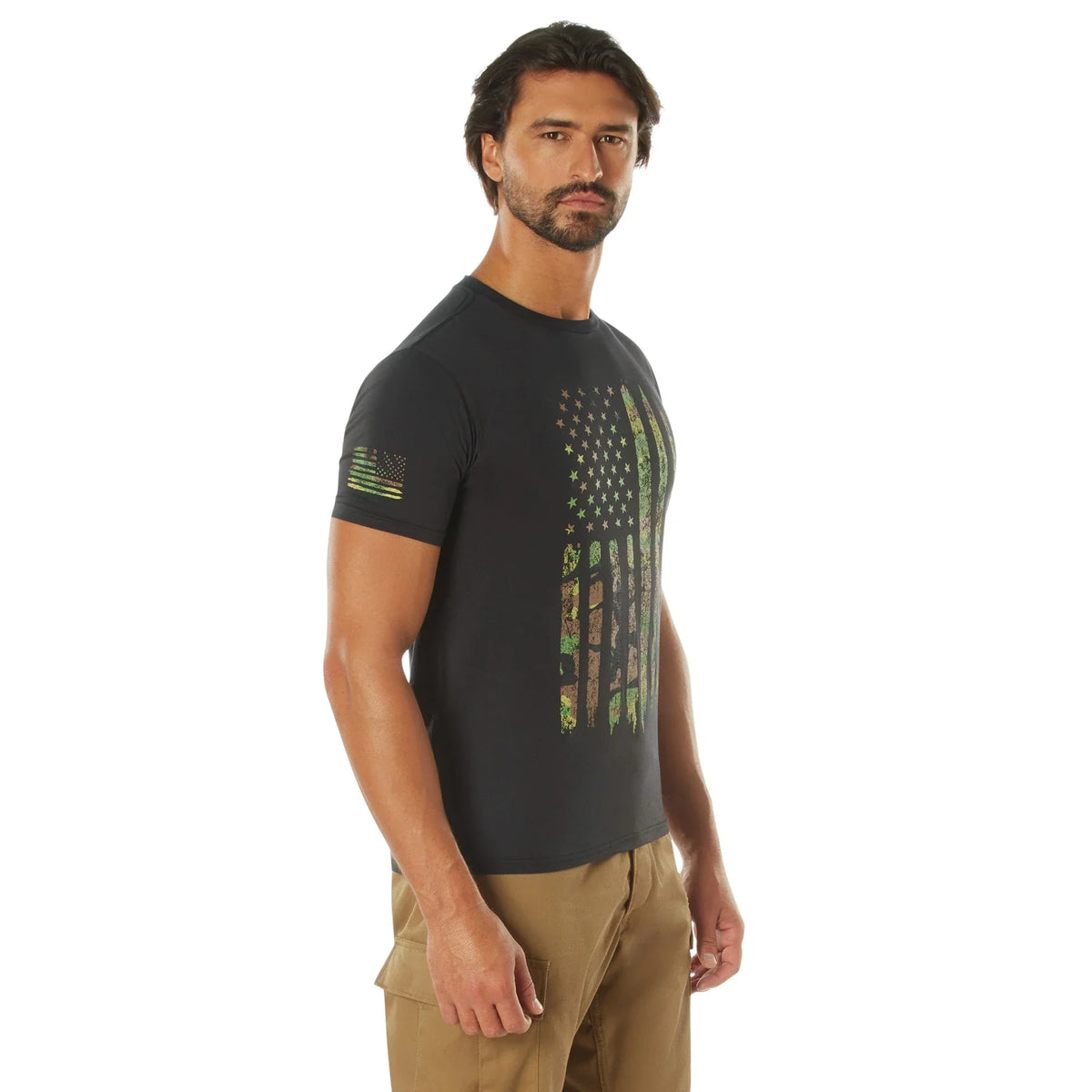 Distressed us Flag Athletic Fit T-shirt