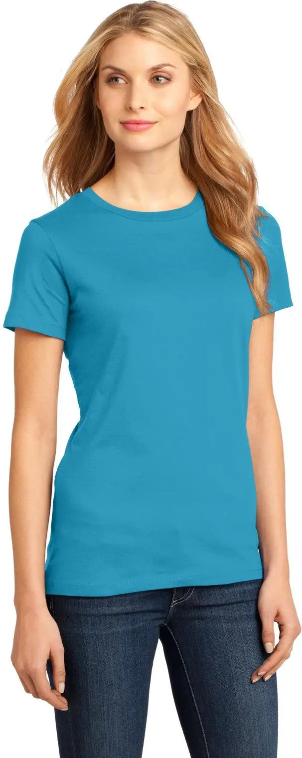 District Dm104l Women’s Perfect Weight Tee - Bright Turquoise