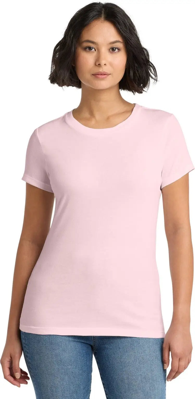 District Dm104l Women’s Perfect Weight Tee - Carnation Pink - Ladies Xs