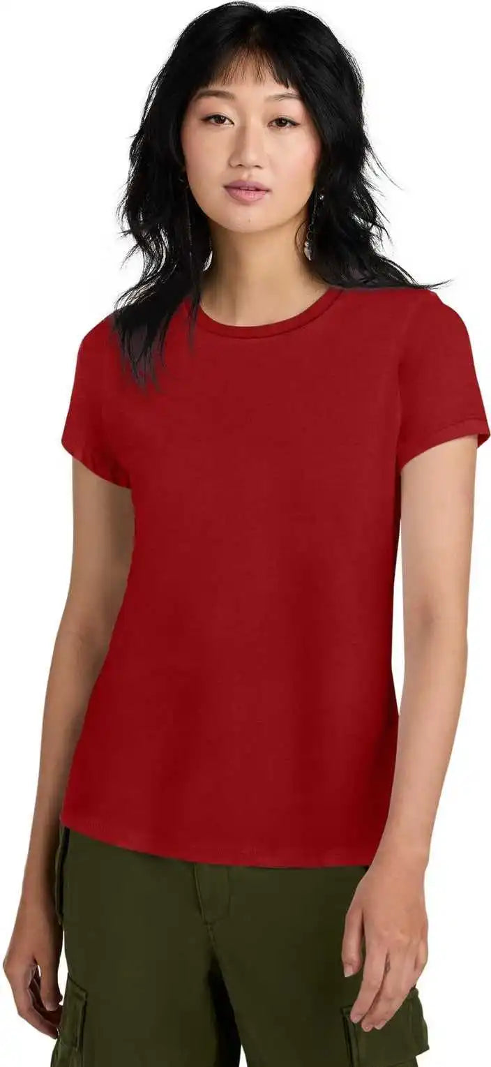 District Dm104l Women’s Perfect Weight Tee - Classic Red
