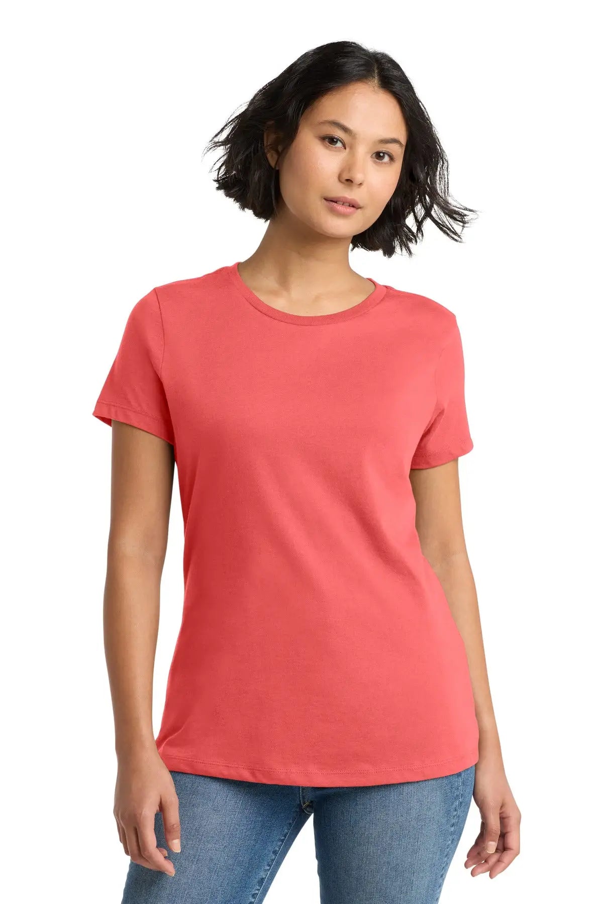 District Dm104l Women’s Perfect Weight Tee - Coral