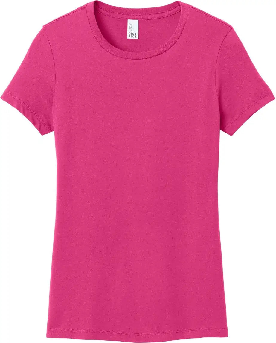 District Dm104l Women’s Perfect Weight Tee - Dark Fuchsia