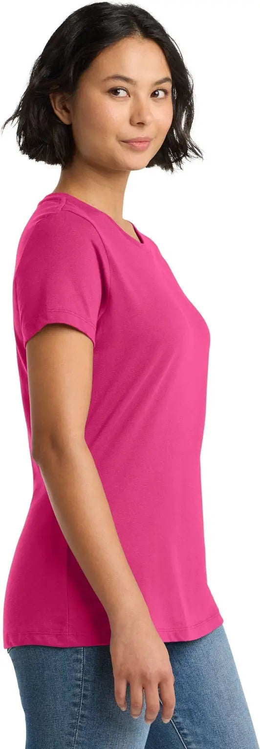 District Dm104l Women’s Perfect Weight Tee - Dark Fuchsia