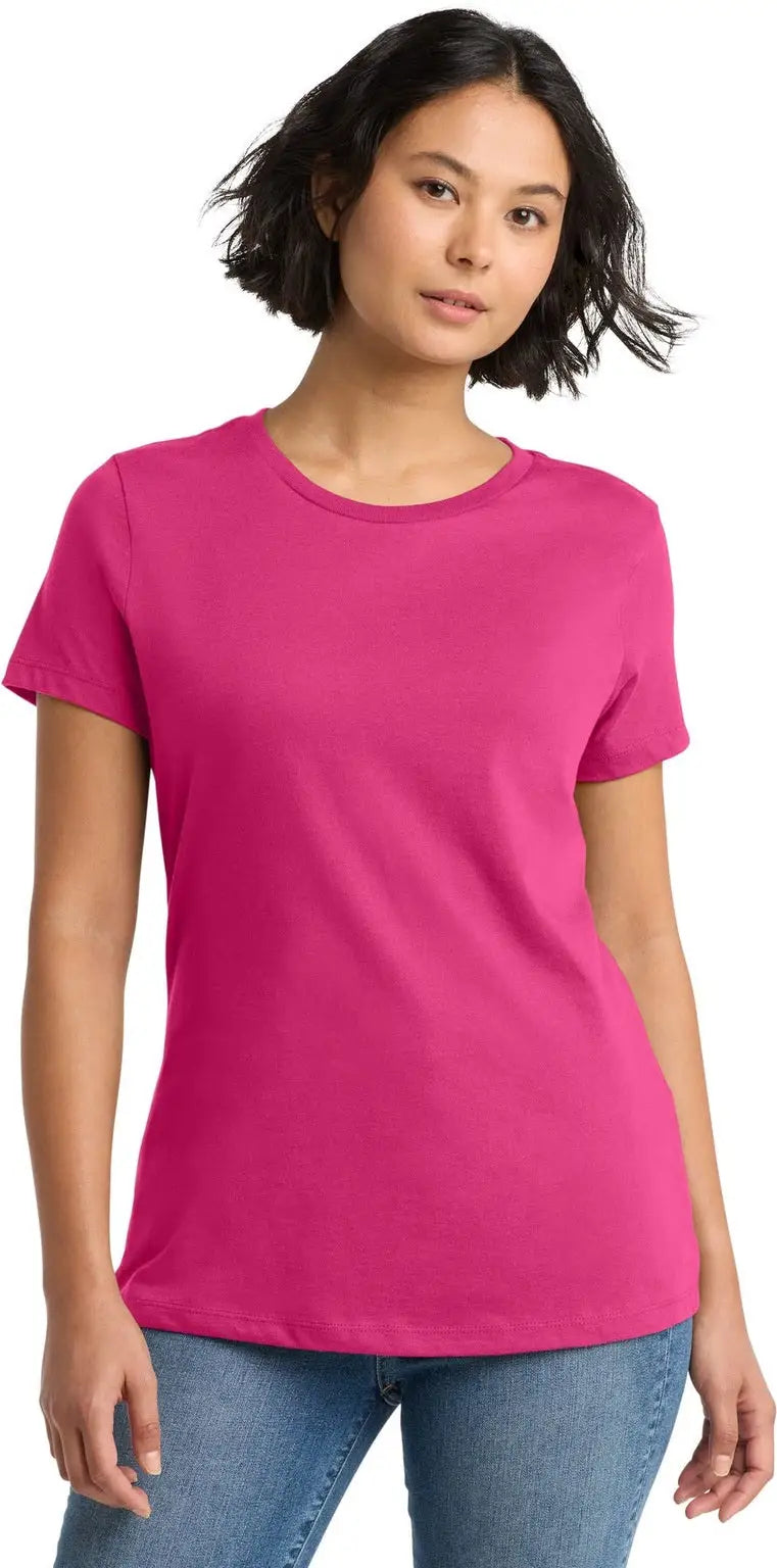 District Dm104l Women’s Perfect Weight Tee - Dark Fuchsia