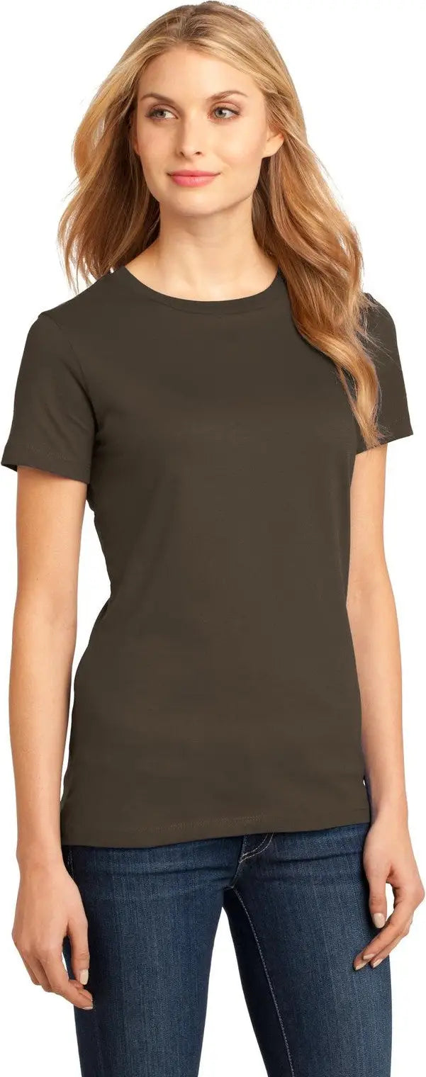 District Dm104l Women’s Perfect Weight Tee - Espresso