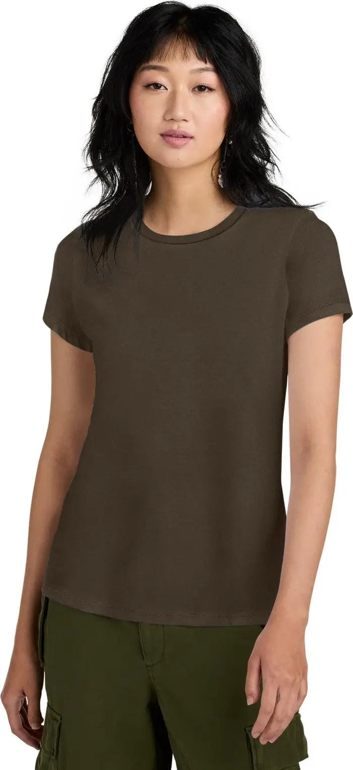 District Dm104l Women’s Perfect Weight Tee - Espresso - Ladies Xs